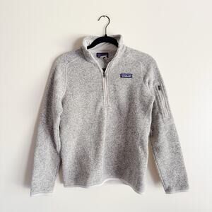 Patagonia Oatmeal Cream Quarter Zip Better Sweater Fleece Pullover Jacket Small